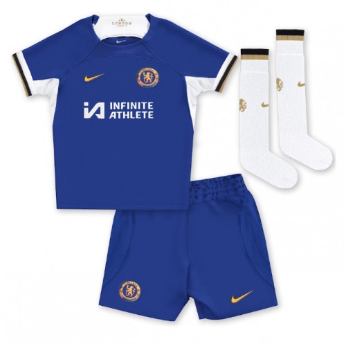 Chelsea Raheem Sterling #7 Replika Babytøj Hjemmebanesæt Børn 2023-24 Kortærmet (+ Korte bukser)